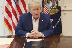 El presidente Donald Trump difundió un video desde el hospital Walter Reed.