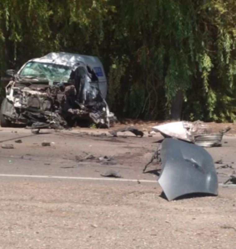 Así quedó la camioneta tras el siniestro Foto: Gentileza