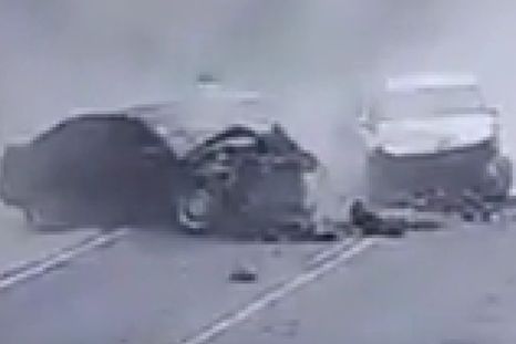 El siniestro ocurrió en la ruta 301, frente al parque industrial de la ciudad de Lules. Foto: Captura de video El siniestro ocurrió en la ruta 301, frente al parque industrial de la ciudad de Lules. Foto: Captura de video