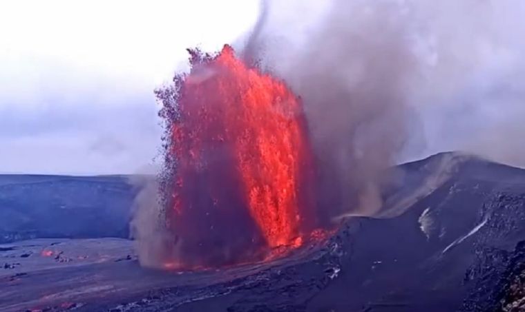 Las fuentes de lava del Kilauea alcanzaron una altura impresionante durante el episodio eruptivo 42.