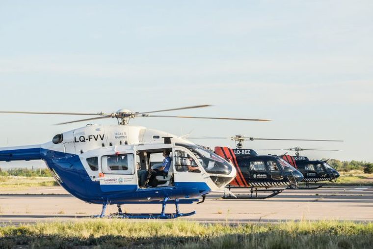 Los helicópteros provinciales.