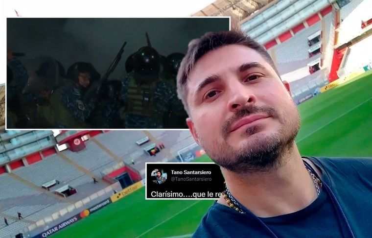Hernán Santarsiero El periodista de River y un insólito tuit tras los incidentes en el partido entre Gimnasia y Boca.
