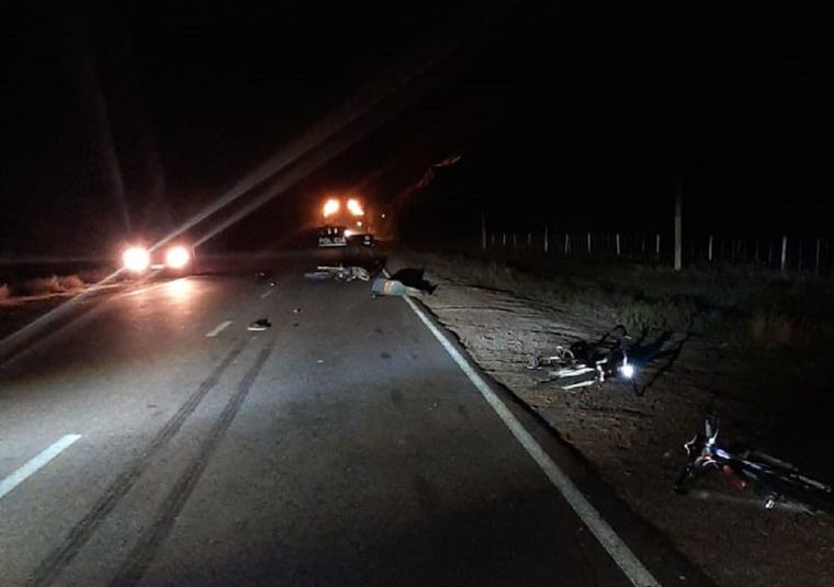 La escena del accidente. Foto: Ministerio de Seguridad