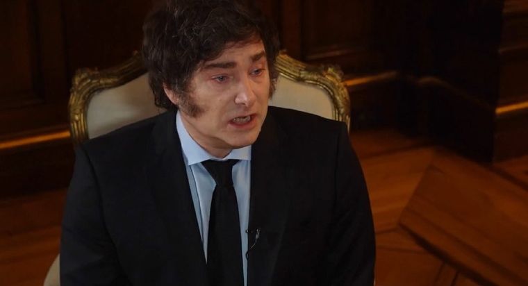 Javier Milei en su primera entrevista luego de las polémicas generadas a raíz de su discurso en Davos. Foto: Archivo MDZ