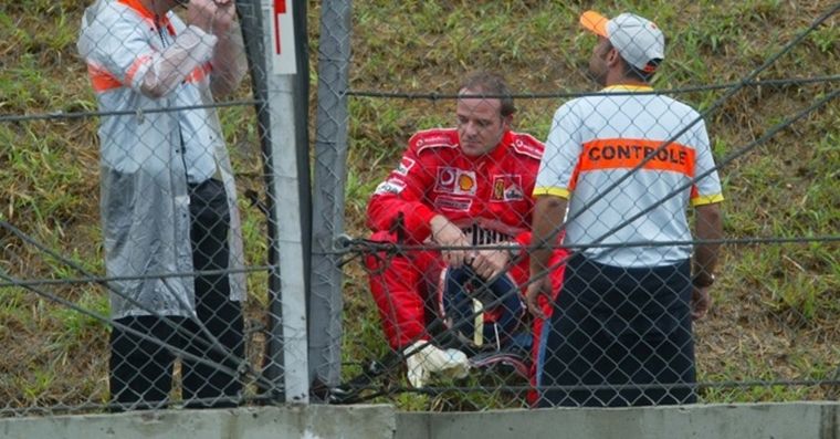 El brasileño Barrichello sufrió una nueva decepción en su tierra. El brasileño Barrichello sufrió una nueva decepción en su tierra.