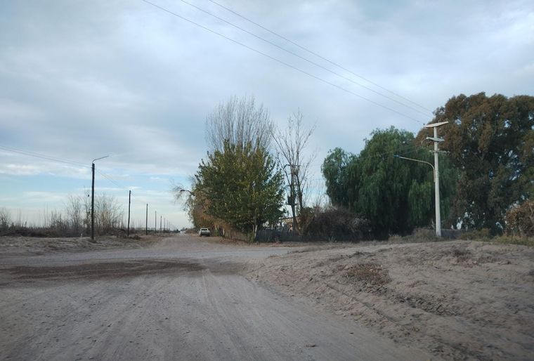 El ingreso a la finca en la que ocurrió el femicidio Foto: Nicolás Loscocco / MDZ