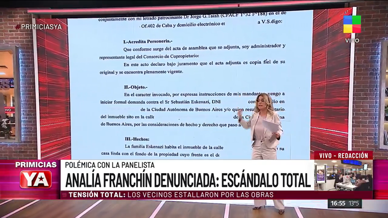 Denuncia contra la figura de Telefe. Denuncia contra la figura de Telefe.