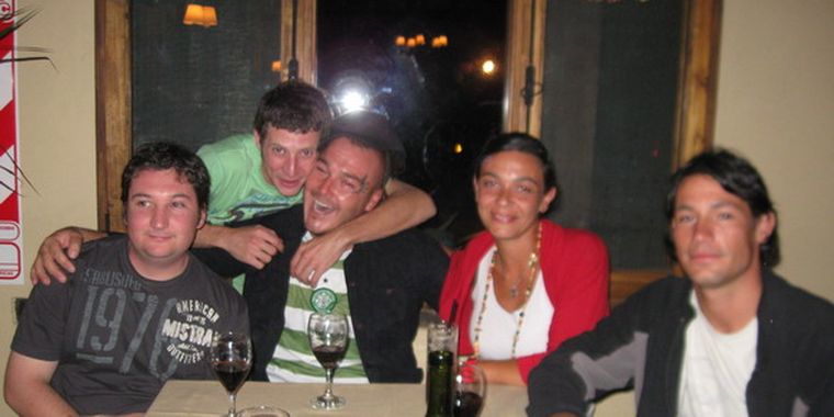 Turco Crede, Pochi Dragna, Juan Eladio, Emilce Nahim y el rasta Seba.