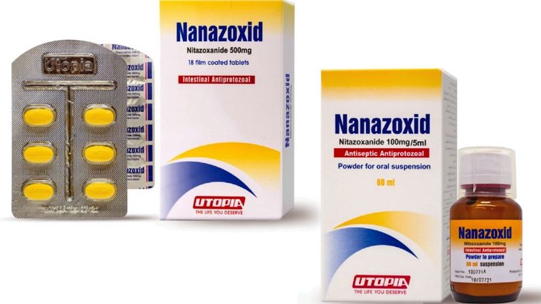 Remedio a base de nitazoxanida. Foto: PillInTrip.