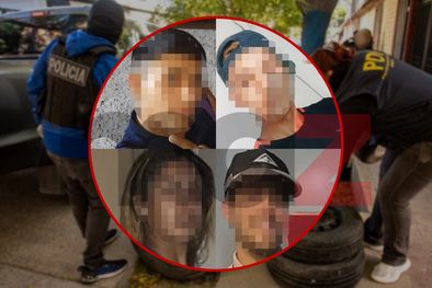 MDZol | Elías Agüero Jofré, Rodolfo Ballester Rojas, Tamara Cortez Ríos y Federico Quiroga Fernández, los cuatro detenidos. (Se pixelan los rostros porque pueden ir a rueda de personas) Foto: MDZ.