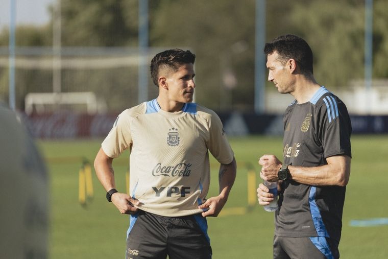 Giuliano Simeone habló sobre la posiblidad de jugar la Copa del Mundo con la Selección argentina.