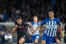 Con gol de Julián y con error de Barco, el City golea como visitante al Brighton. Foto: Manchester City