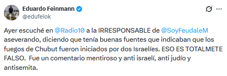 Eduardo Feinmann contra Marcela Feudale. Eduardo Feinmann contra Marcela Feudale. 