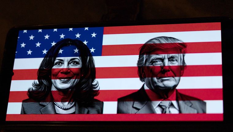 La candidata demócrata Kamala Harris y el republicano Donald Trump. Foto: DPA