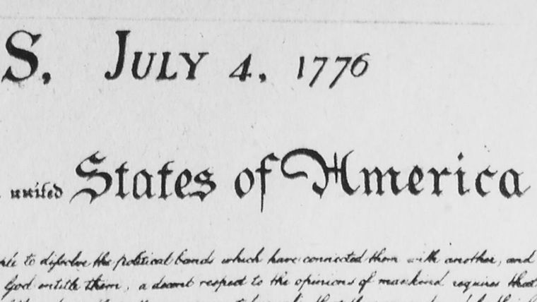 El nombre Estados Unidos de América consta en el acta de independencia firmada hace 250 años.