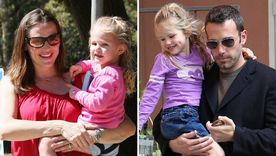 Así lucía Violet Affleck en los brazos de sus padres Jennifer Garner y Ben Affleck, hace ya muchos años.