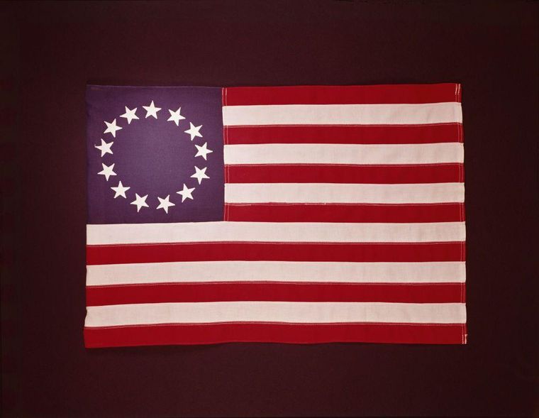 Una bandera estadounidense de la época.