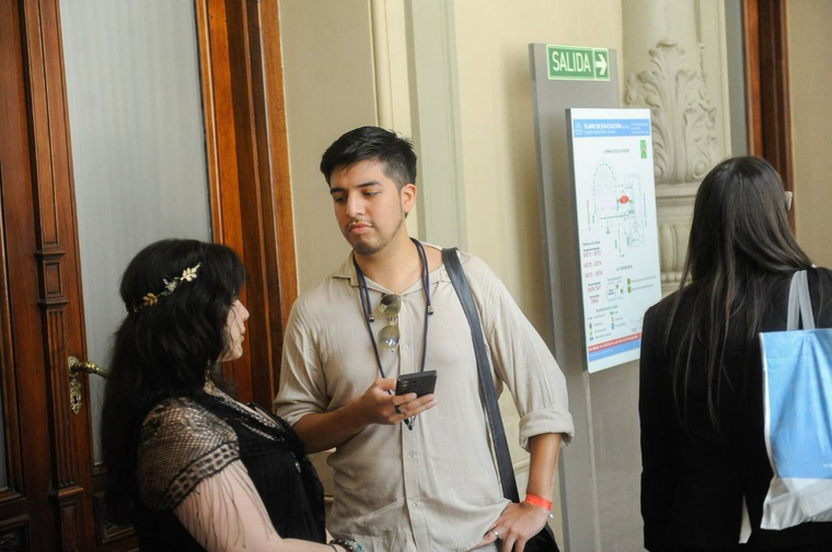 Leonardo Sosa dentro del Congreso de la Nación