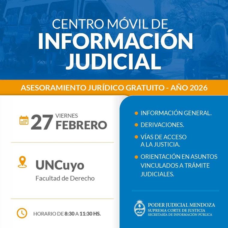 Ciudad de Mendoza ofrecerá asesoramiento jurídico gratuito junto al Poder Judicial. Ciudad de Mendoza ofrecerá asesoramiento jurídico gratuito junto al Poder Judicial.