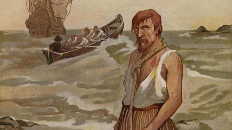 Ilustración en acuarela que representa a Leendert Hasenbosch, por GD Hoogendoorn. Foto: BBC