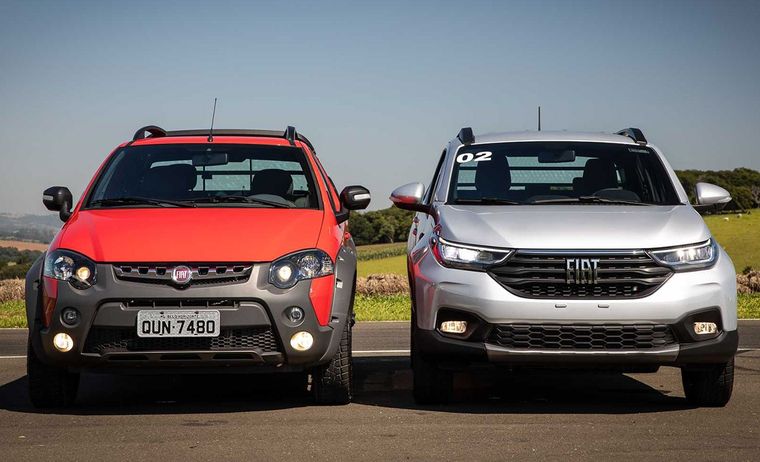 Fiat Strada, vieja y nueva.