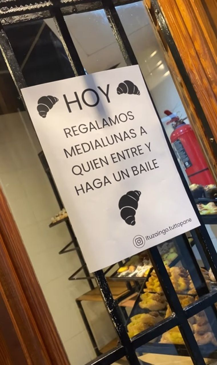 Regalamos medialunas, la divertida propuesta de una panadería de Ituzaingó Foto: Instagram Tutto Pane Ituzaingó