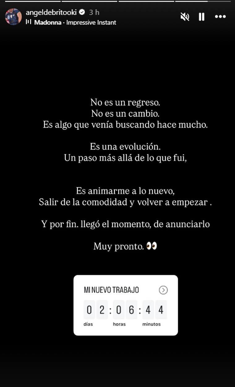 El conductor confirmó que se viene un fuerte proyecto. El conductor confirmó que se viene un fuerte proyecto. 