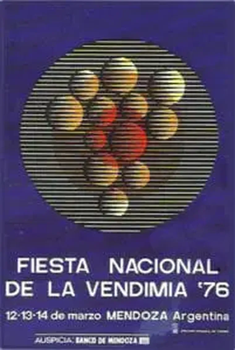 El afiche promocional de la Vendimia de 1976. El afiche promocional de la Vendimia de 1976.