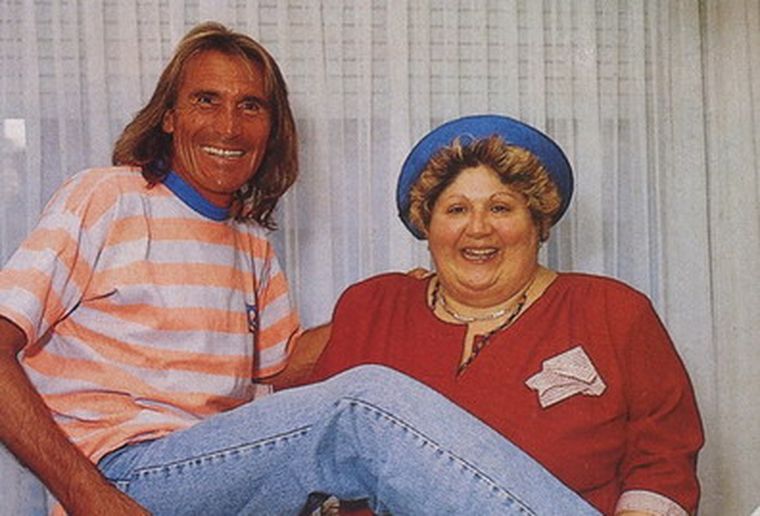 Blanca Curi con el célebre Loco Gatti. Foto: web