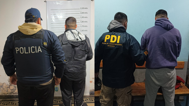 Dos de los sospechosos detenidos durante los despliegues polciales. Dos de los sospechosos detenidos durante los despliegues polciales.
