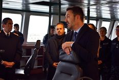 El Ministro de Defensa, Luis Alfonso Petri, junto al Jefe del Estado Mayor General de la Armada, Vicealmirante Carlos María Allievi, visitaron la Base Naval Mar del Plata. Foto: Ministerio de Defensa