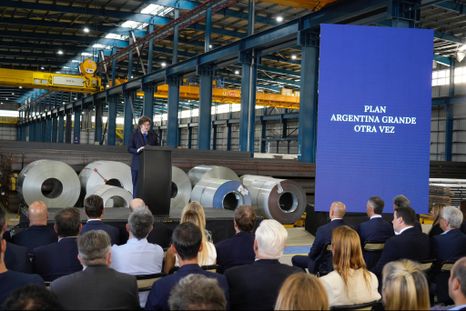 Javier Milei en Sidersa. Javier Milei en Sidersa.