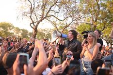 Javier Milei en Corrientes, acompañado de Virginia Gallardo.