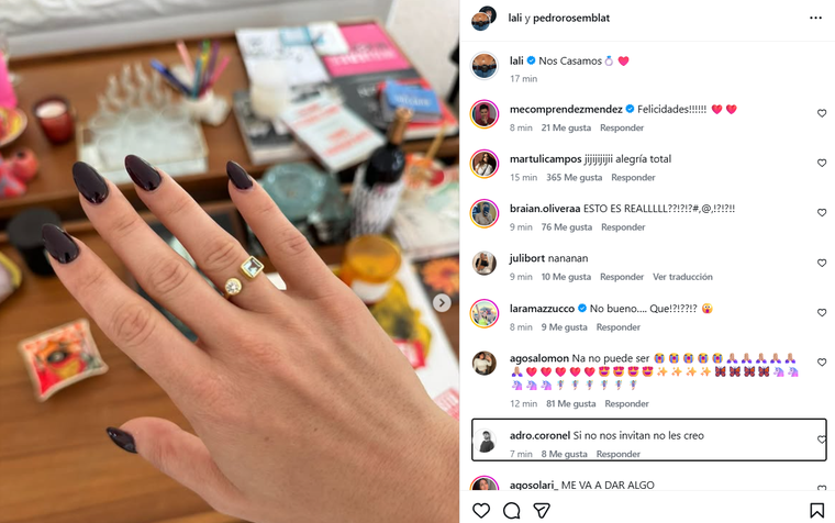 El anuncio de Lali Espósito. El anuncio de Lali Espósito.