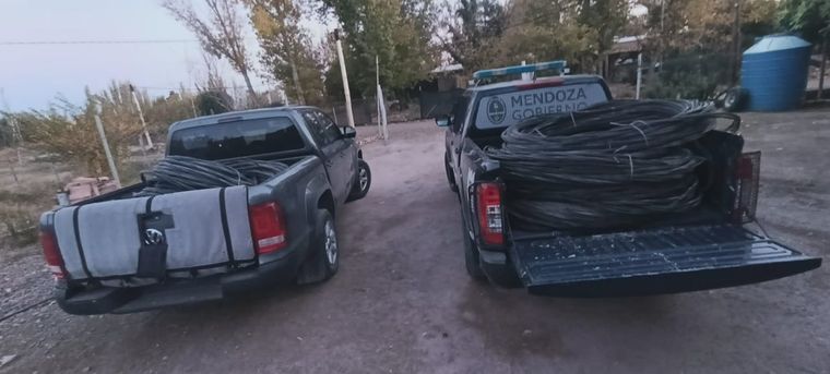 La policía secuestró 6 rollos de cables de aluminio La policía secuestró 6 rollos de cables de aluminio