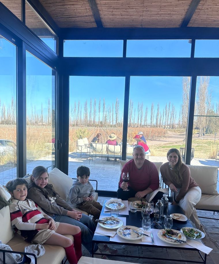 Gerardo Biondolillo disfrutó en Finca La Malka con su familia.