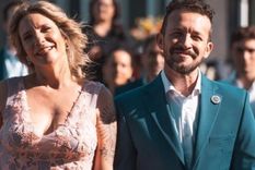 El sorprendente look de Ángela Lerena en su boda. Foto: Captura tv