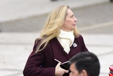 Karina Milei en el acto en Retiro. Karina Milei en el acto en Retiro.