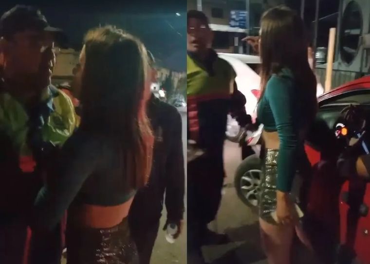 Una de las agentes apartada de la Policía de Tucumán Foto: Captura de video