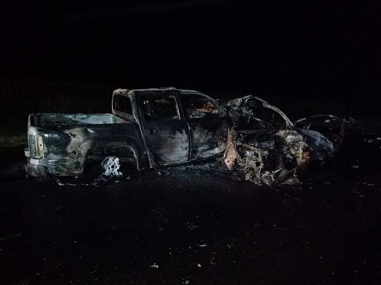 Así quedó uno de los vehículos implicados en el accidente