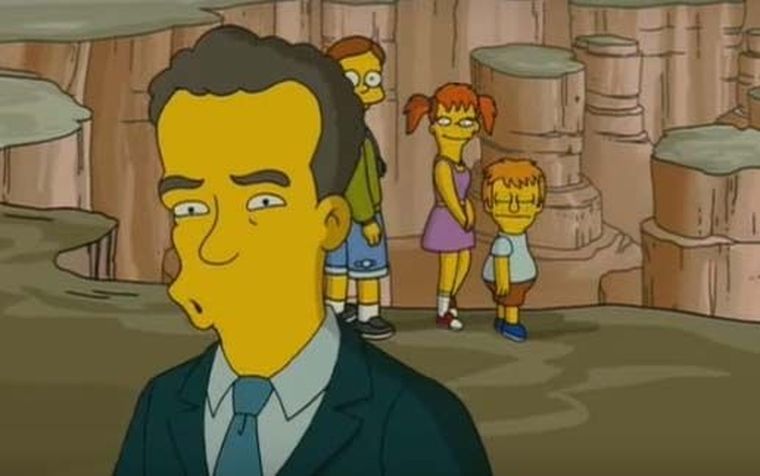 Captura de Tom Hanks en el capítulo de Los Simpsons.