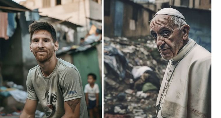 El artista recreó a decenas de famosos y celebridades en contexto de pobreza Foto: @arteficialismo