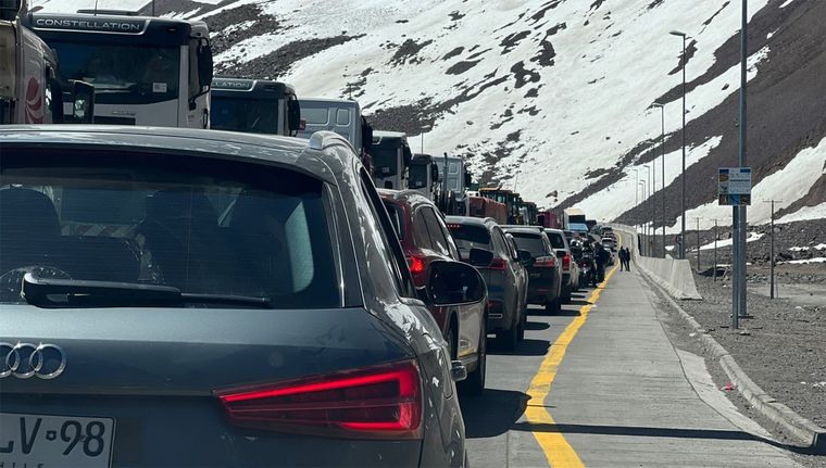 Así está el Paso a Chile en el comienzo de la semana Foto: @Chicureohoy