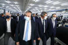 Alberto Fernández este martes con el gobernador de San Juan, Sergio Uñac. Foto: Télam