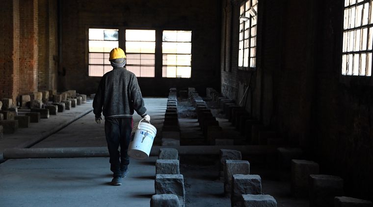 Los trabajos en la exbodega Arizu de Godoy Cruz estarán terminados en marzo de 2023. Foto: Gentileza Municipalidad Godoy Cruz