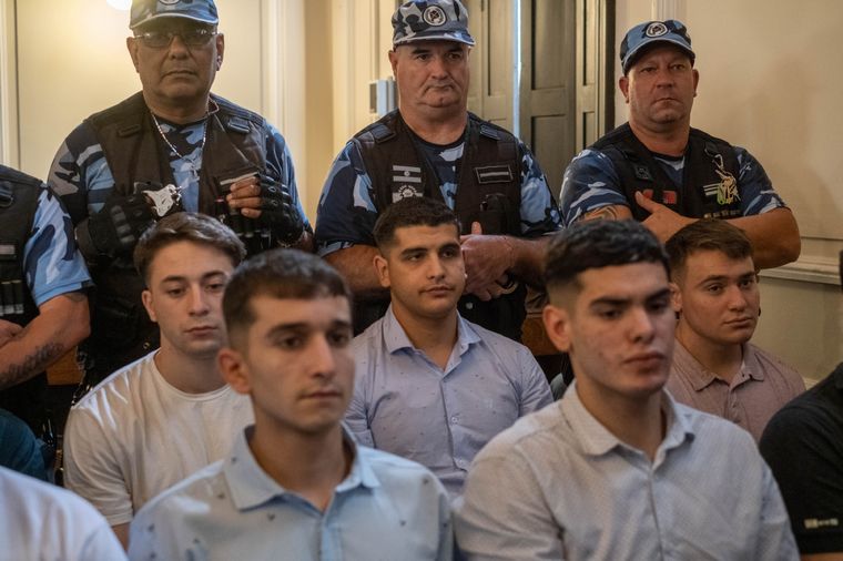 Algunos de los condenados por el  crimen de Fernando Báez Sosa Foto: Télam