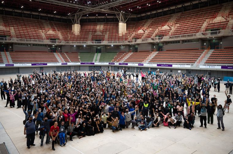 Los artistas de Vendimia ya ensayan en el Aconcagua Arena Foto: Cultura Mendoza