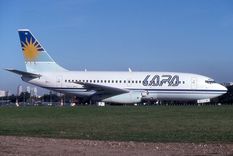 El vuelo 3142 de LAPA que tenia como destino Ciudad de Córdoba, que nunca pudo despegar.Foto Wikipedia