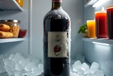 Se te congeló el vino: ¿es bueno? Foto: IA
