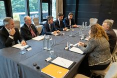 Orrego se reunió con la cúpula de BHP en Londres. Foto: Gentileza Gobierno de San Juan